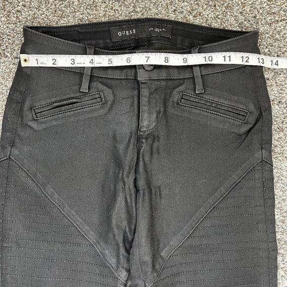 JUST IN: Guess women's jeans, Black, Size 25, Unique stretch, angle design - Picture 11 of 14